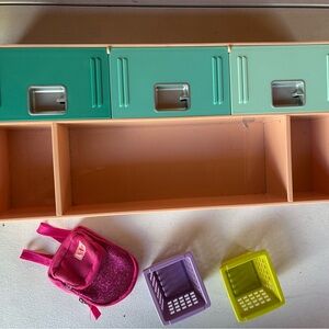 Our generation 18” doll locker With two baskets & backpack
